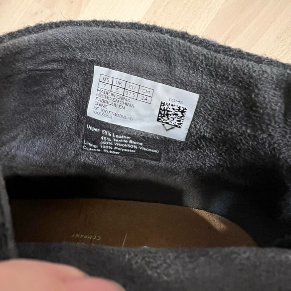 TOMS Womens Lacy Ankle Boot - Forged Iron Suede Booties Size 7 - Picture 9 of 9